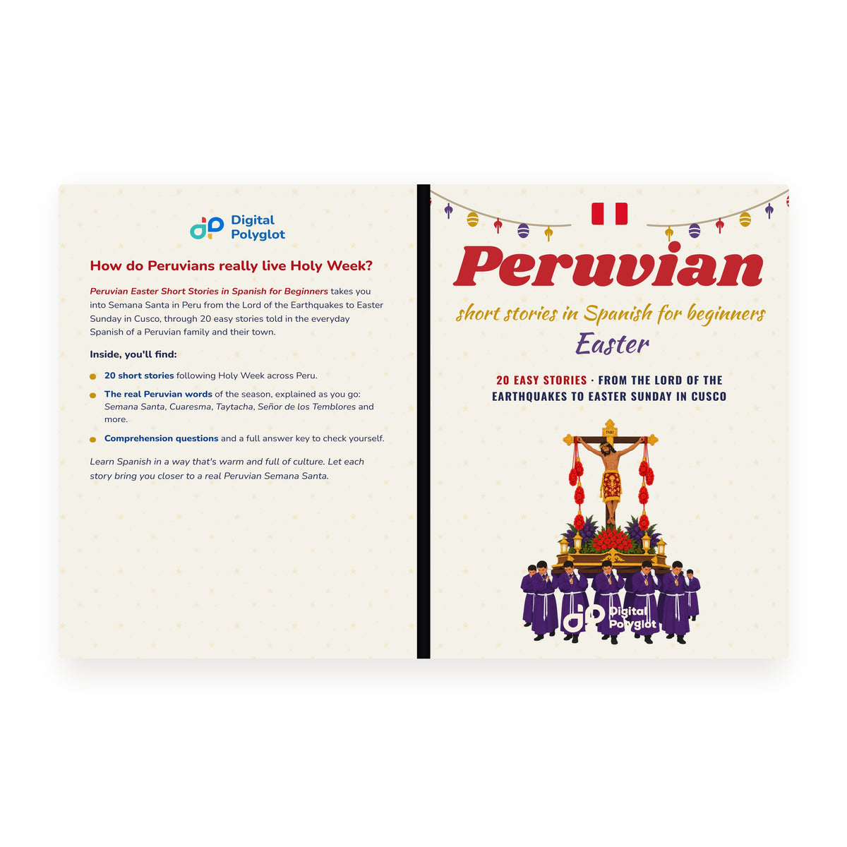 Peruvian Easter Short Stories in Spanish for Beginners mockup pdp-wrap
