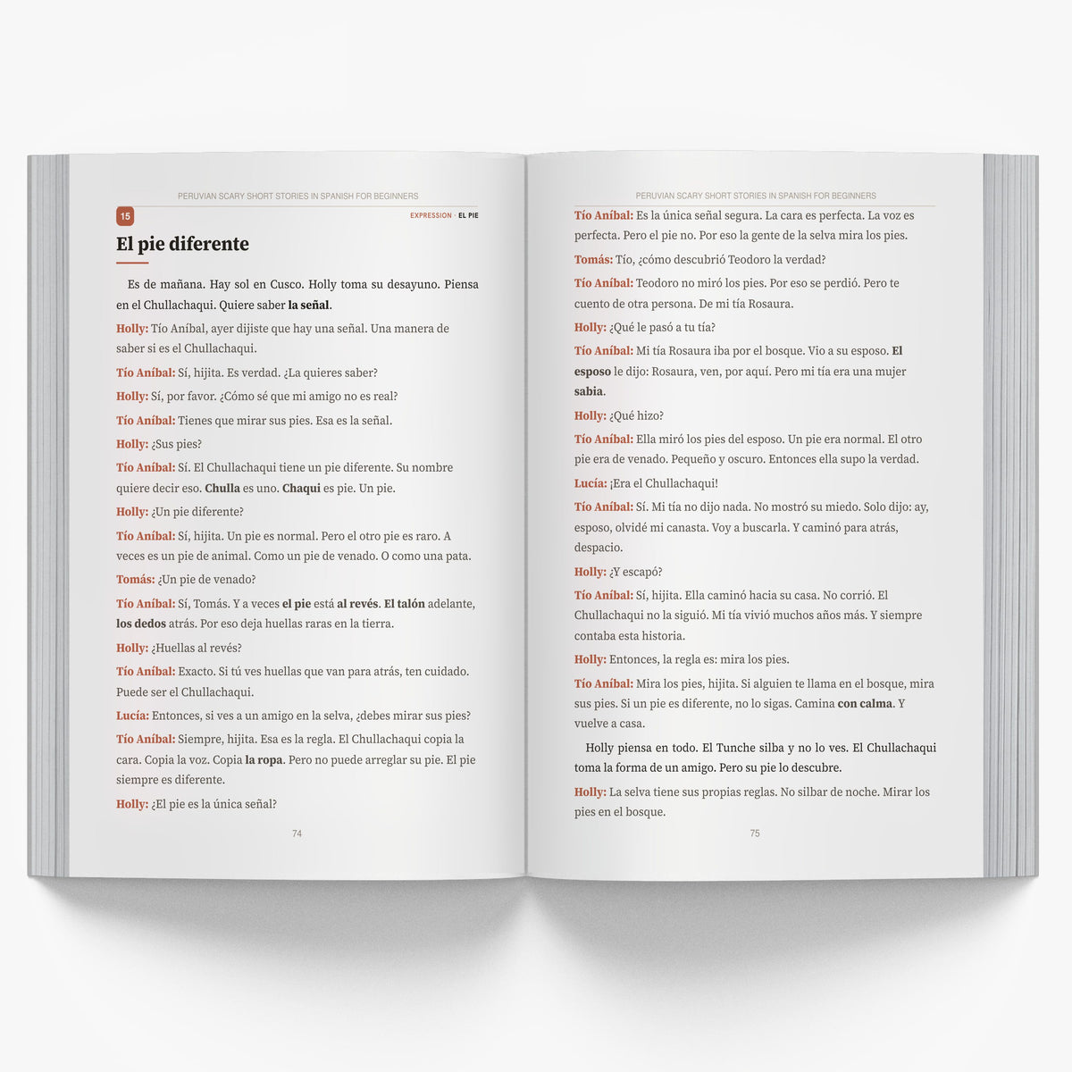 Peruvian Scary Short Stories in Spanish for Beginners mockup