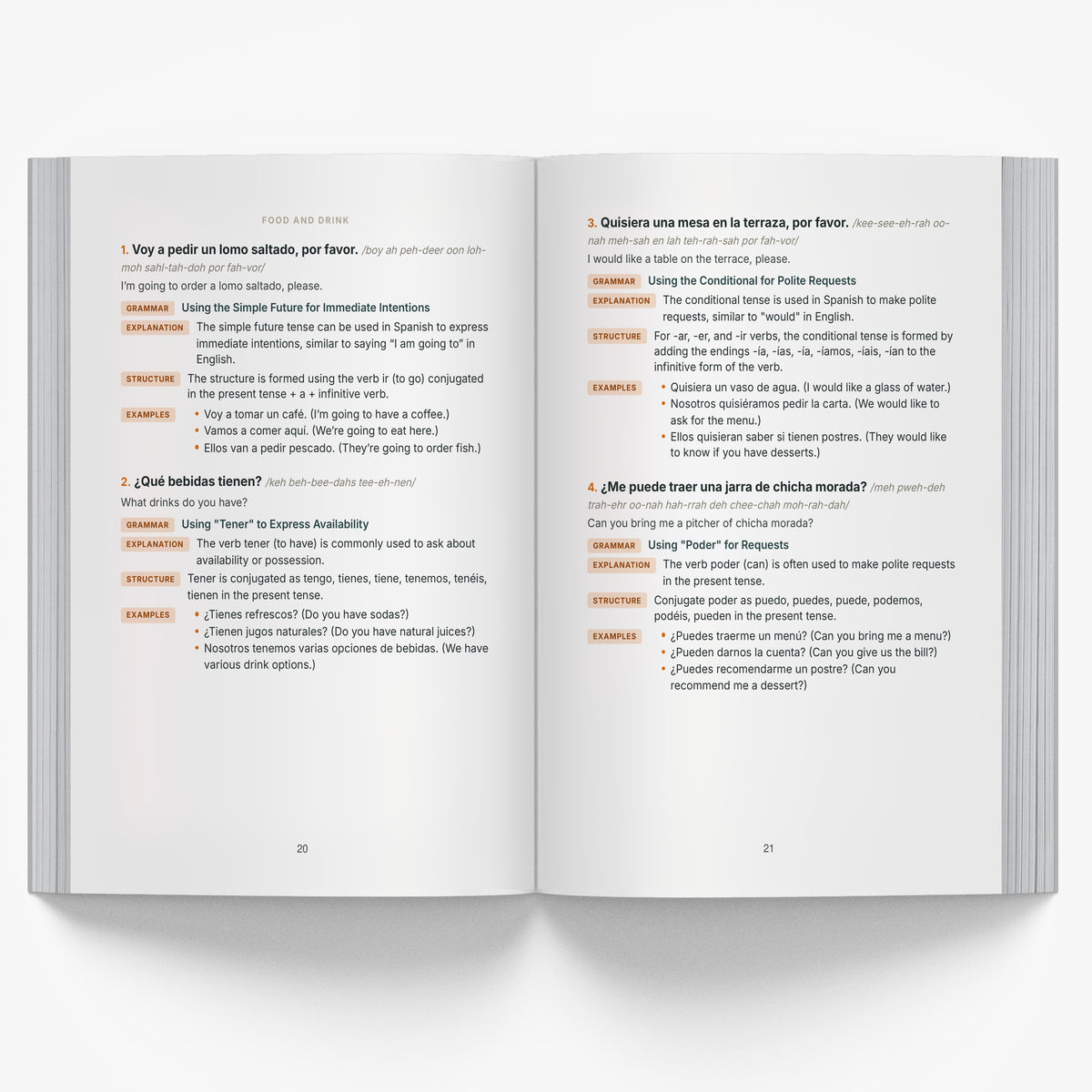 Peruvian Spanish Travel Phrasebook mockup