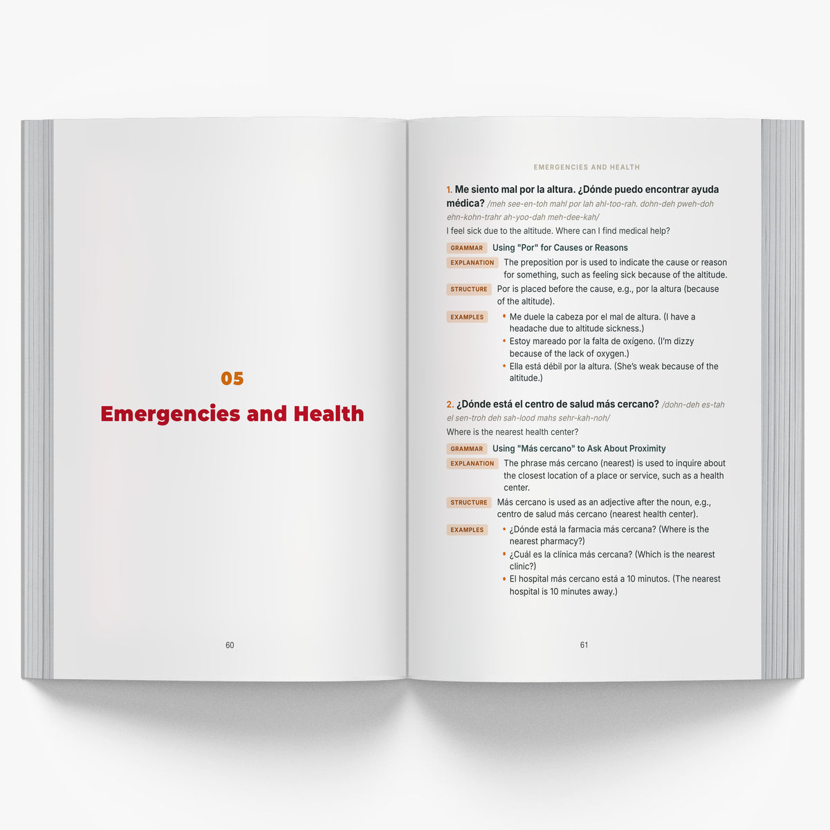 Peruvian Spanish Travel Phrasebook mockup