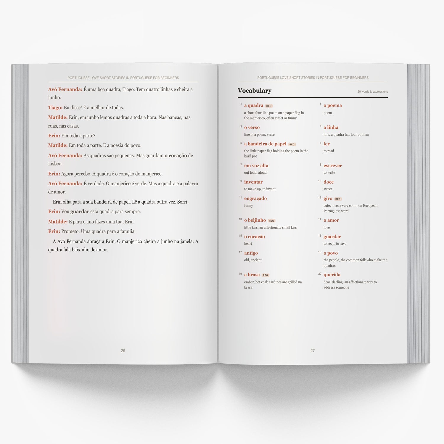Portuguese Love Short Stories in Portuguese for Beginners mockup interior-3