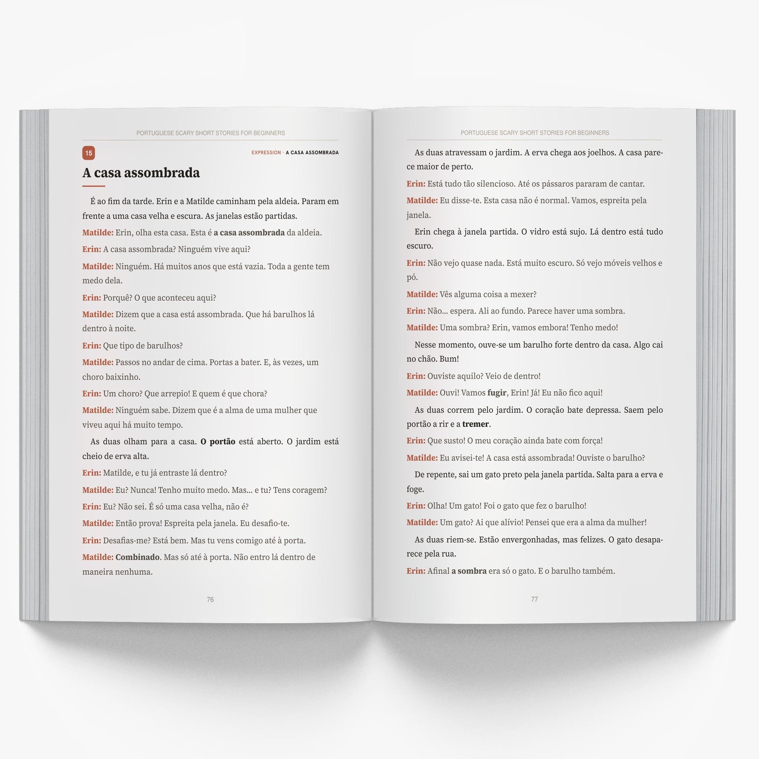 Portuguese Scary Short Stories for Beginners mockup