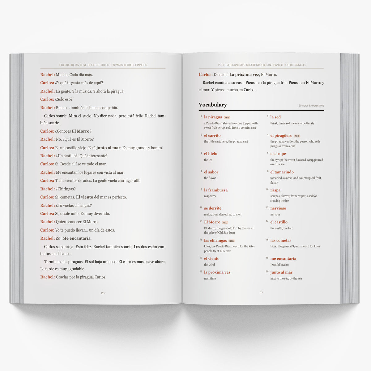 Puerto Rican Love Short Stories in Spanish for Beginners mockup interior-3