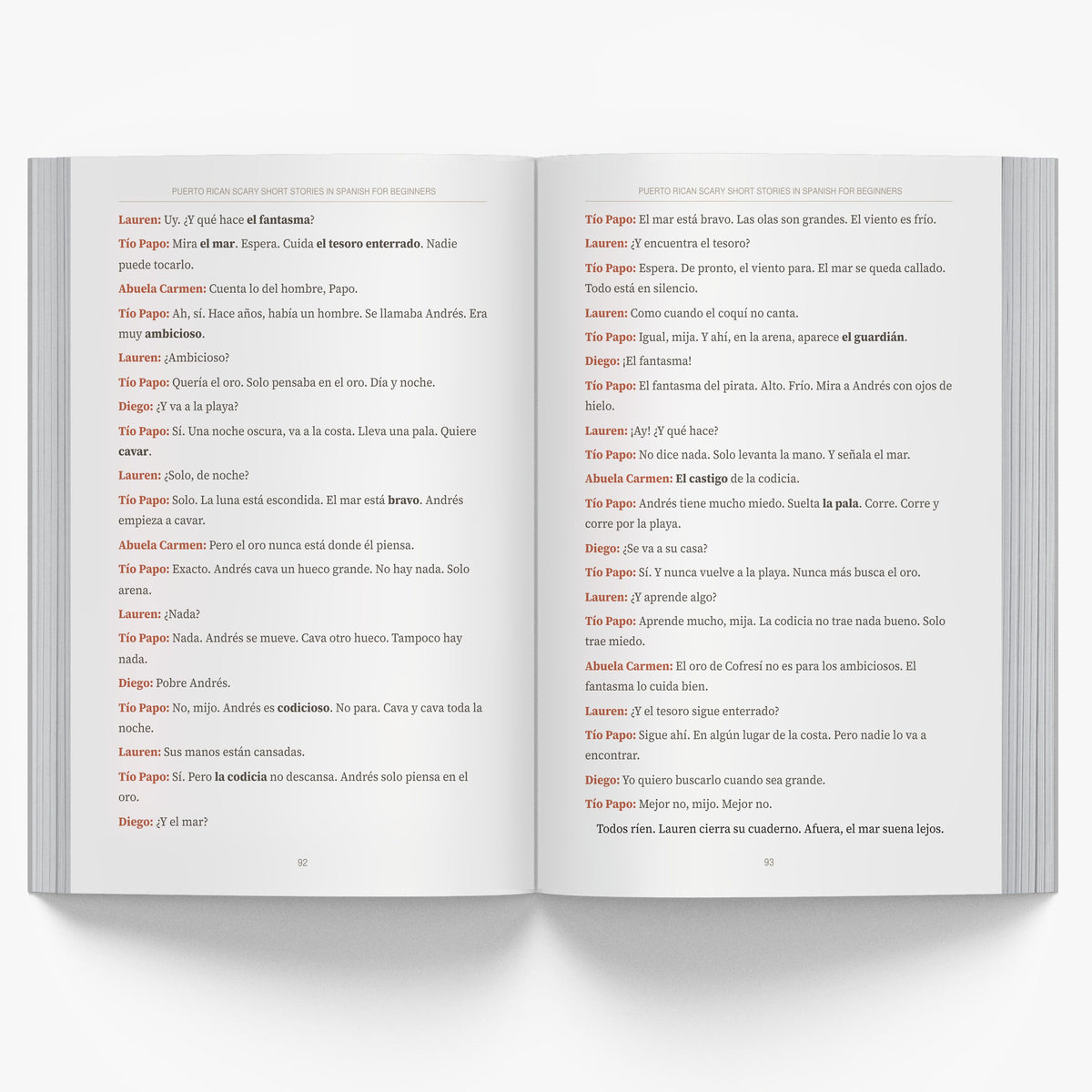 Puerto Rican Scary Short Stories in Spanish for Beginners mockup