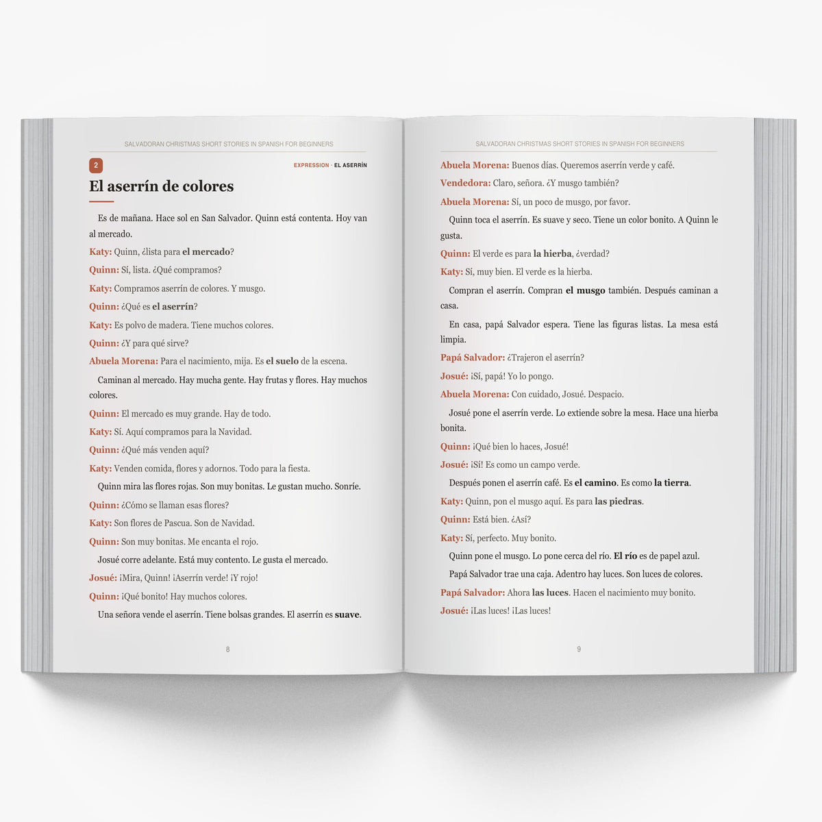 Salvadoran Christmas Short Stories in Spanish for Beginners mockup