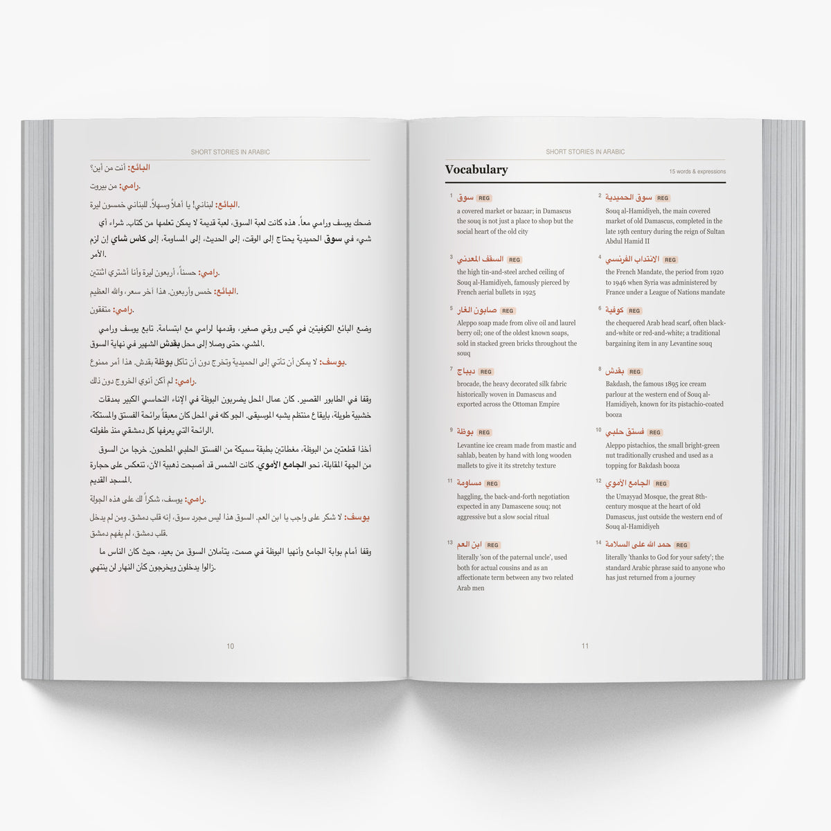 Short Stories in Arabic mockup interior vocabulary