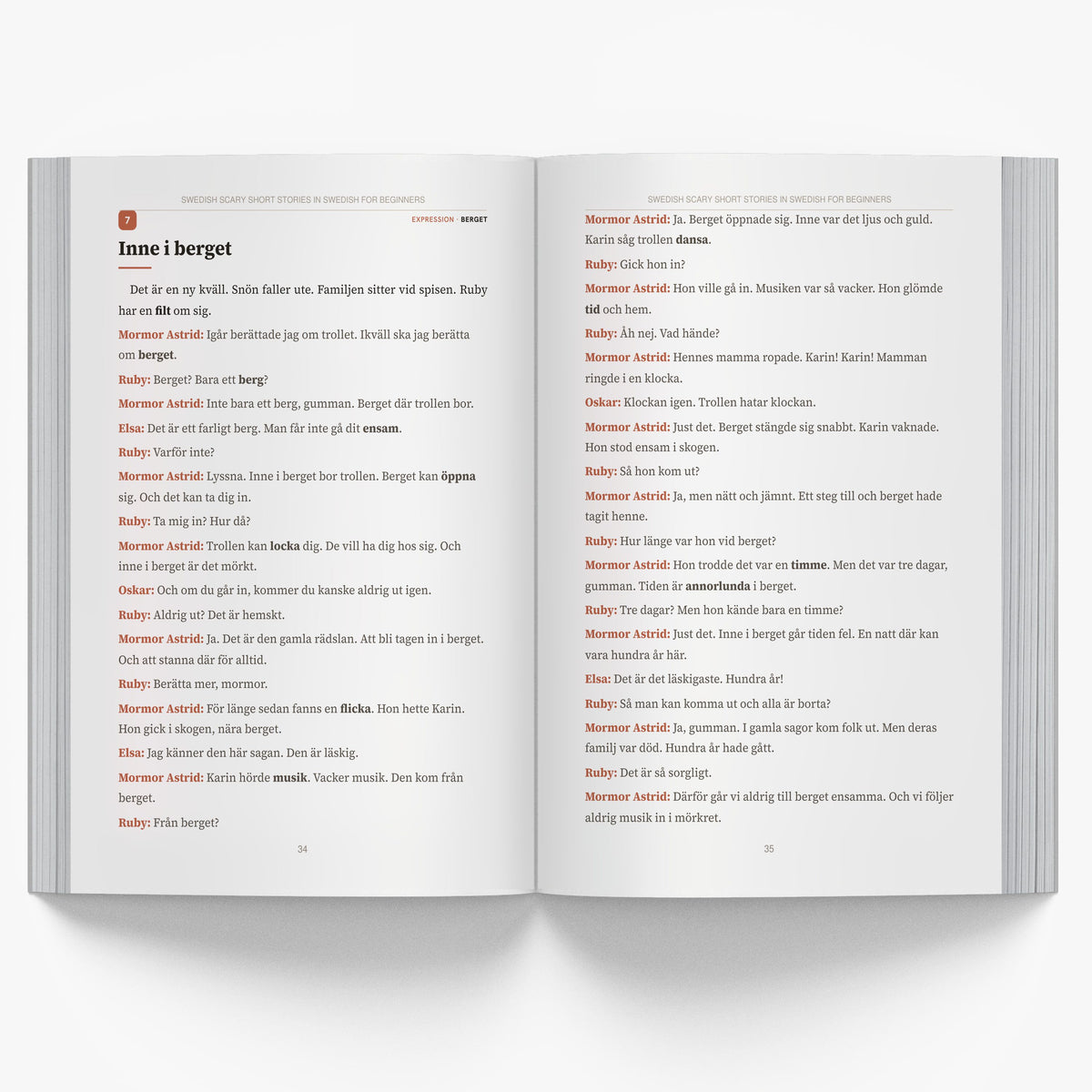 Swedish Scary Short Stories in Swedish for Beginners mockup