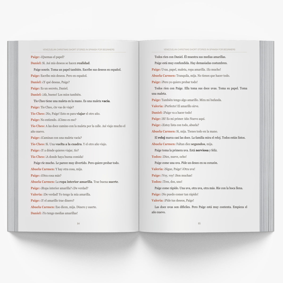 Venezuelan Christmas Short Stories in Spanish for Beginners mockup