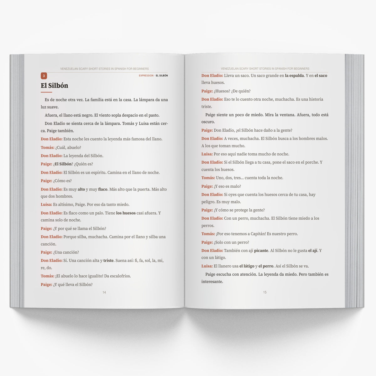 Venezuelan Scary Short Stories in Spanish for Beginners mockup