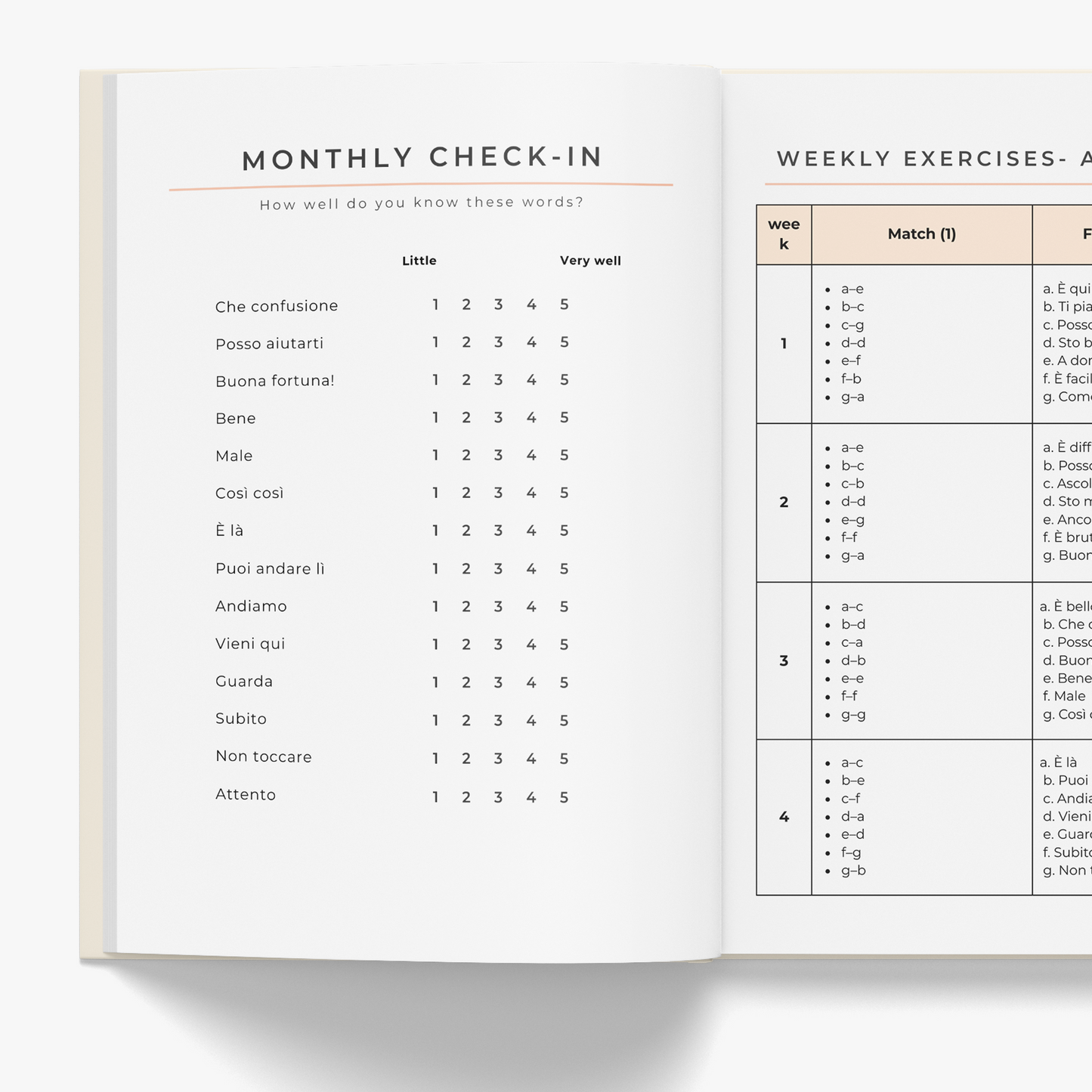 The 5-Minute Italian Journal for Beginners