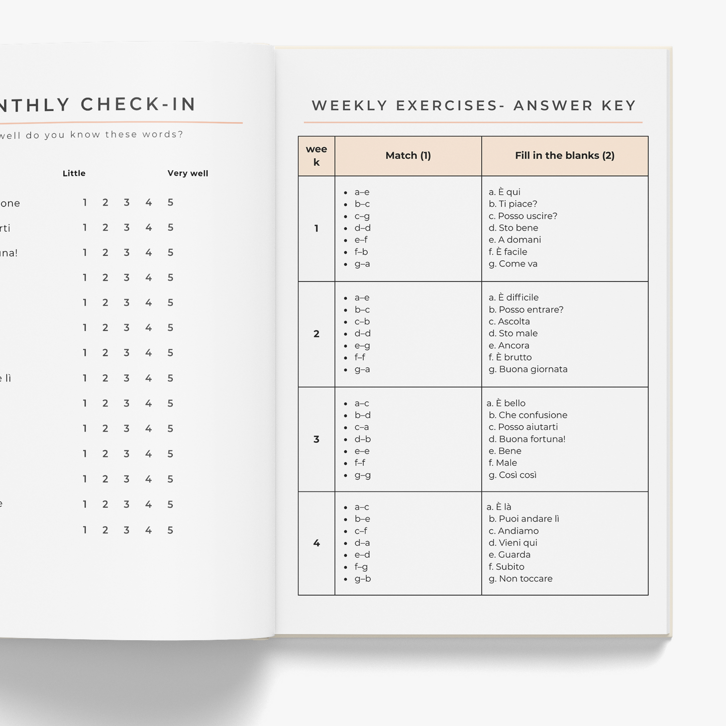 The 5-Minute Italian Journal for Beginners