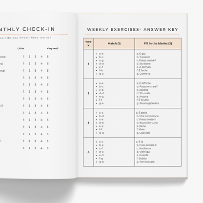 The 5-Minute Italian Journal for Beginners