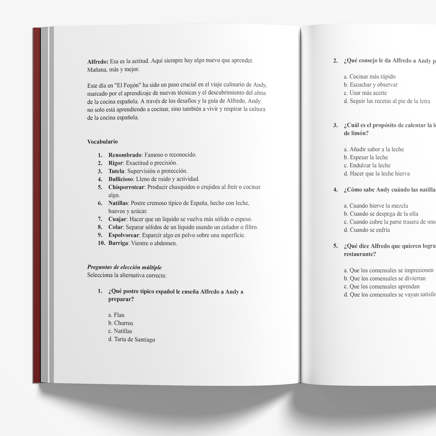 Spanish Short Stories for Cooking