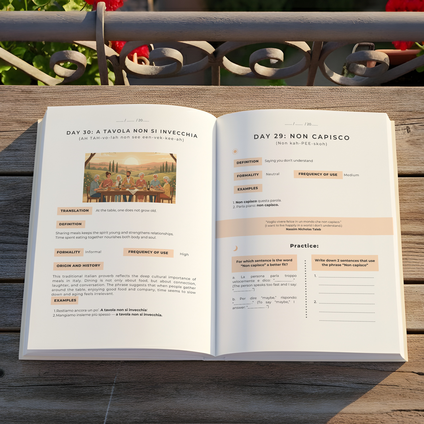 The 5-Minute Italian Journal for Beginners