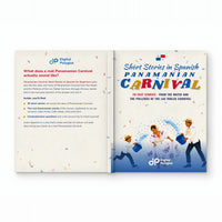 Panamanian Carnival Short Stories in Spanish for Beginners - contraportada, lomo y portada, image 5