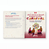 Peruvian Carnival Short Stories in Spanish for Beginners - contraportada, lomo y portada, image 5