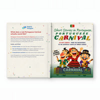 Portuguese Carnival Short Stories for Beginners - contraportada, lomo y portada, image 5