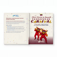 Venezuelan Carnival Short Stories in Spanish for Beginners - contraportada, lomo y portada, image 5